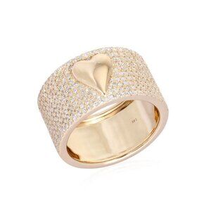 Polished Diamond 14K (or 18k upon request) Yellow Gold Cigar Band Ring